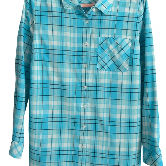 torrid Tops - Torrid Blue Plaid Button Down Shirt – Size 2 (2X or 18/20)